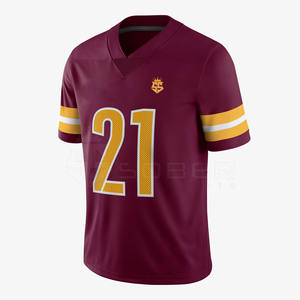 Camiseta de fútbol americano de poliéster 100% de calidad superior, nombre de equipo personalizado, diseño de talla grande, ropa de fútbol transpirable de secado rápido - Product Image 2