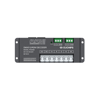 Controlador de Iluminación DMX EUCHIPS PX0408, Decodificador RDM RGBW de 8A y 4 Canales con Entrada de 12-24V CC y Controlador LED de 24V CC, Garantía de 3 Años