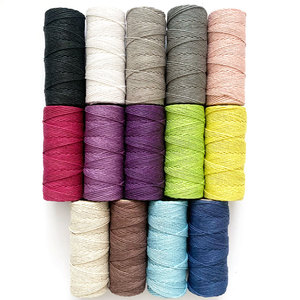 Charmkey Hot Selling Solid <strong>Color</strong> Hand Knitting 1mm <strong>Hemp</strong> Cotton Cord <strong>Yarn</strong> for Hand Crochet - Product Image 2