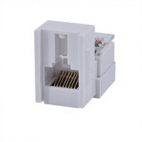 K&R-8210 Altı Kategorili Bilgi Ağı Modülü Beyaz PC/QSn6.5-0.1 Kalay-fosfor Bronz Gövde Altın Kaplama Kontaklar Dayanıklı