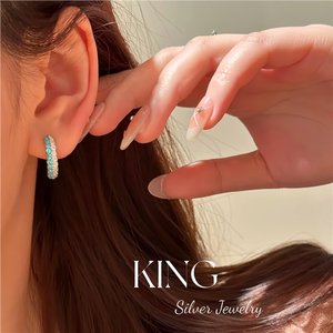 Conjunto de Joyería King Silver: Collar, Anillo y Pendientes con Diseño de Doble Espiral, de Moda para Fiestas, en Aleación de Zinc con Engaste de Canal - Product Image 4