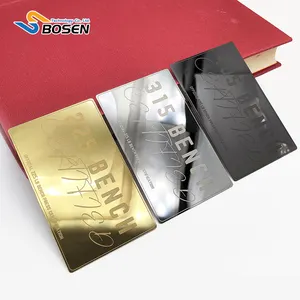 Printable Stainless Steel Smart VIP Membership Cards Blank Customized Printing Gold NFC Chip Metal Business Cards