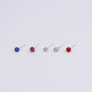 20 pz 4mm Disco Ball Crystal Mix Color Nose Studs Ball End <span class=keywords><strong>naso</strong></span> osso narice <span class=keywords><strong>argento</strong></span> <span class=keywords><strong>naso</strong></span> <span class=keywords><strong>Piercing</strong></span> gioielli <span class=keywords><strong>in</strong></span> scatola all'ingrosso - Product Image 4