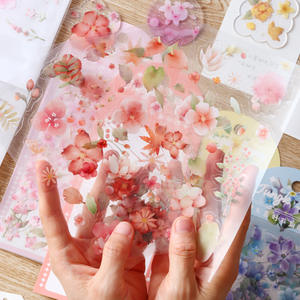 Paquete de Pegatinas PET con Diseño de Plantas Frescas, Historia del Bosque Creativa, Material para Manualidades de Estudiantes, Pegatinas Decorativas, 4 Regalos Promocionales - Product Image 3