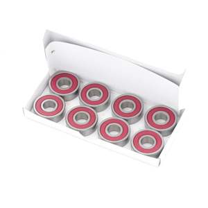 Roulements de skateboard rouges 8*22*7mm, 8 pièces/boîte, roulement à billes 608 RS - Product Image 1
