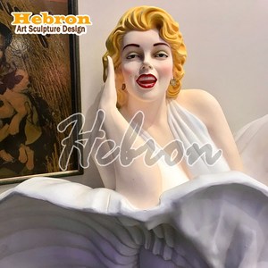 Estatua de Resina de Tamaño Real de <span class=keywords><strong>Marilyn</strong></span> <span class=keywords><strong>Monroe</strong></span>, Personalizable, para Parques de Entretenimiento Interiores - Product Image 4