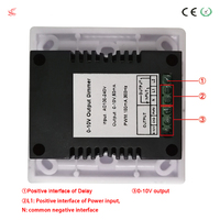 Contrôleur de luminosité à infrarouge AC90-240V degrés, 12 clés, contrôleur de luminosité 0-10V, avec bouton et télécommande IR, signal 0-10V, DIY
