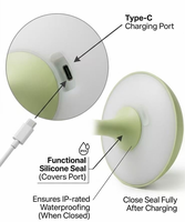 Lampe de table de restaurant portable, romantique, étanche IP54, verte et noire, pour extérieur, facile à transporter, 3800mAh, recharge USB, à intensité variable