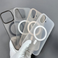 Coque de téléphone portable en PP Ultra mince de glaçage Transparent de haute qualité pour iPhones série 16 housse de charge sans fil magnétique
