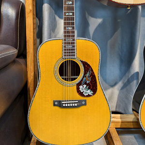 Guitarra Acústica D45 Estilo <span class=keywords><strong>Vintage</strong></span>, Totalmente de Abeto Macizo y Palisandro, Guitarra Folk con Mástil de Caoba, Acabado Brillante con Incrustaciones de Concha de Abulón - Product Image 1