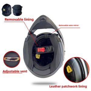 Casque de moto modulable Predator personnalisé certifié DOT en ABS, avec fermeture rapide et design modulaire - Product Image 4