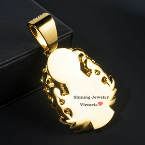 3D Design Avalokitesvara Bouddha Pendentif Bouddhisme Haute Qualité Personnalisé Glacé Véritable Or Plein Diamants Naturels Bijoux Pendentif - Product Image 6