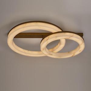 Lámpara de Techo Estilo Francés, Diseño de Anillo de Imitación de Mármol, Lámpara de Pared LED de 105 cm x 25 cm, Luz Tricolor, Montaje en Superficie - Product Image 1