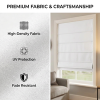 Persianas Romanas de Fácil Instalación sin Taladro, con Clip para Ventanas, Protección Contra Corrientes de Aire, Filtro de Luz para Apartamentos