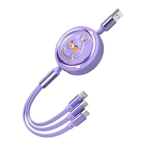 3A USB portatile simpatico coniglio porta telefono Multi cavo di ricarica 3 In <span class=keywords><strong>1</strong></span> cavo di ricarica rapida - Product Image 5