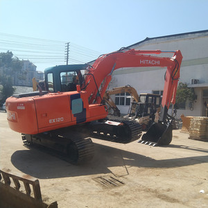 Excavatrice Hitachi EX120, année 2022, faible nombre d'heures de fonctionnement, occasion, modèle d'origine, 12 tonnes, machine de terrassement pour travaux de construction. - Product Image 5