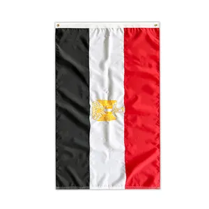 Factory Wholesale Egypt Flag Silk Printing All Countries Polyester National Flag