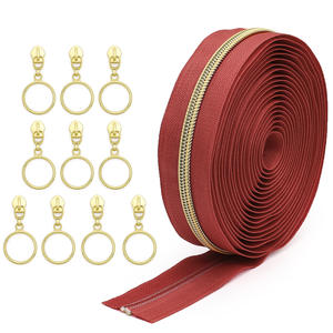 Dawei High-Quality Electroplated Light Gold Teeth <strong>Nylon</strong> Luggage <strong>Zippers</strong> | Customizable Colors &amp; Sizes - Product Image 5