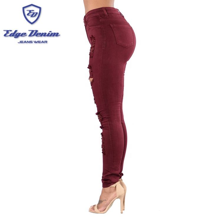 Wholesale Women's Ripped Jeans High Waist Skinny Fit