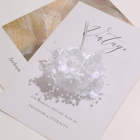 Mini roses artificielles en soie 6 pièces Écologiques DIY Mariage Diplôme Pâques Accessoires pour cheveux de mariée Barrettes Bandeaux Corsage