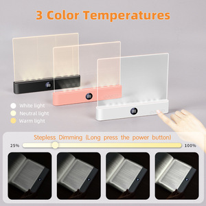 Lampu Buku LED 2-in-1 3-warna Peredupan Tanpa Tingkat dengan Timer untuk Membaca 1-99 menit Lampu Malam Isi Ulang Lampu Baca - Product Image 2