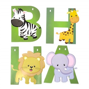 34 pezzi di <span class=keywords><strong>animali</strong></span> della giungla lascia un Set di decorazioni per striscioni di <span class=keywords><strong>buon</strong></span> <span class=keywords><strong>compleanno</strong></span> per la festa del Festival di <span class=keywords><strong>compleanno</strong></span> a tema della foresta delle ghirlande del bosco - Product Image 5