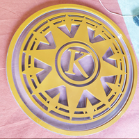 Enseigne publicitaire personnalisée en lettres 3D, logo en acier inoxydable plaqué or et argent, néon lumineux, taxi, voiture, bande dessinée, anime, art, bâtiments, centre commercial