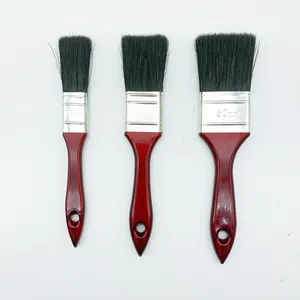 1"~3" Sharp Tip Dark Red PP Plastic Handle Paint Brush with Black Bristle Chip Brush