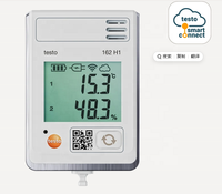 Enregistreur de données en ligne Testo 162 H1 0572 1624, enregistreur de données de température et d'humidité avec affichage, capteur de température et d'humidité intégré