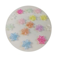 Lumineux Noël Flocons De Neige Dos Plat Cabochon Pour Artisanat Fournitures Scrapbooking Accessoires Déco Pièces