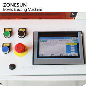 ZONESUN-Máquina de erección de cajas de cartón multifunción con servomotor, máquina de erección de sellador, para formar cajas de cartón - Product Image 2