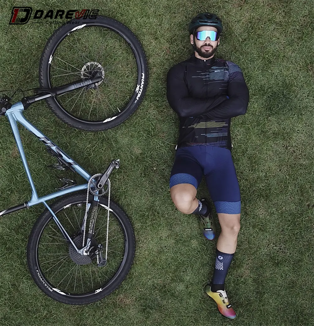 Maglia da ciclismo aerodinamica leggera ad alte prestazioni traspirante maniche lunghe pro bike ciclismo uomo