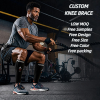 Chaussettes de football professionnelles personnalisées avec genouillères et manchons de compression respirants en polyester pour le sport adulte