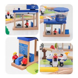 <span class=keywords><strong>Juguete</strong></span> <span class=keywords><strong>de</strong></span> bloques <span class=keywords><strong>de</strong></span> construcción <span class=keywords><strong>de</strong></span> vía <span class=keywords><strong>de</strong></span> <span class=keywords><strong>tren</strong></span> <span class=keywords><strong>de</strong></span> madera para niños Compatible con <span class=keywords><strong>Thomas</strong></span> Car Features City Car & Helicopter Scene - Product Image 3