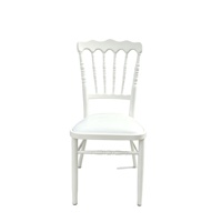 Location de chaises Napoléon en aluminium blanc, mobilier pour événements, vente en gros