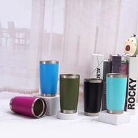 Gobelet isotherme personnalisé de 20 oz en acier inoxydable 304, tasse cadeau, isolation thermique de 6 à 12 heures, voyage, camping, sport, voiture
