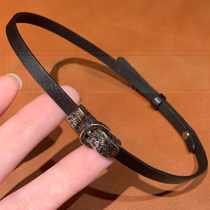 新しいデザインの黒革ベルトバックルネックレス女性用シンプルなショートチョーカーネックレスパーティージュエリー - Product Image 3