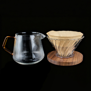 Accesorios para Café, Jarra de Vidrio de Borosilicato Resistente al Calor de 600 ml, Cafetera V02 para Verter sobre la Taza - Product Image 4