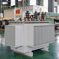 Transformateur immergé dans l'huile pour éolienne, série S11, 10 kV 200 kVA, à enroulement en cuivre, refroidissement ONAN, certifié ANSI CSA, fabriqué par un professionnel.