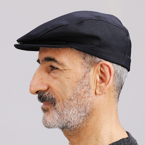 Gorra plana para hombre, de lona negra, transpirable, cálida, a prueba de viento, estilo Oriente Medio, para primavera y otoño. - Product Image 2