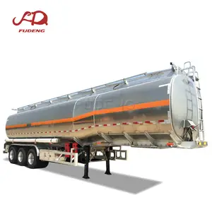 Tir-axle Aluminium Stabil 55000 Liter Tangki Bahan Bakar Trailer Tangki Pengangkut Minyak Semi Trailer untuk Dijual