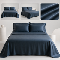 Parure de lit 4 pièces en soie de mûrier 100 % avec taie d'oreiller, drap-housse et housse de couette, faible MOQ