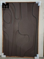 Peinture murale abstraite géométrique moderne de haute qualité, faite à la main, en relief 3D en grès, pour la décoration du salon