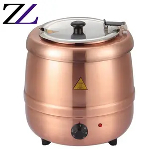 Thermos soupire en verre scaldavivande stazione di contenitore di oro rosa di rame soupieres zuppa elettrico bollitore tourine/zuppa cibo warmer