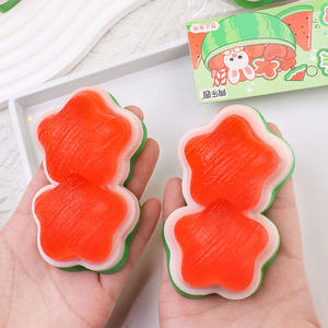 ของเล่นบีบผลไม้ฤดูร้อนแบบใหม่ วัสดุ TPR เป็นมิตรกับสิ่งแวดล้อม รูปแตงโมน่ารัก บีบรูปดาว สำหรับเด็กอายุ 5 ถึง 7 ปี ช่วยคลายเครียด - Product Image 2