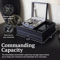 Vente chaude en cuir verrouillable montre boîte de rangement bijoux affichage tiroir étui 2 niveaux organisateur montre vitrine valet montre boîte étui