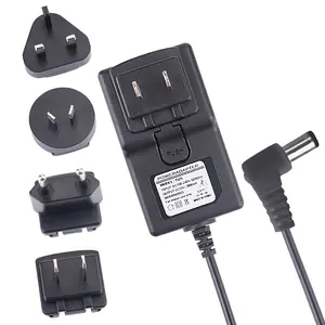 interchangeable plug ac dc adaptor 12v 1a 2a power adapter charger