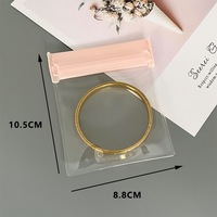 Fabricants chinois – Vente en gros de sachets refermables transparents roses en PVC imperméable, 7x10cm, en matière plastique recyclable, pour colliers et boucles d'oreilles