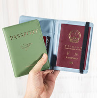 Porte-passeport en cuir PU Portable antivol housse de protection sac de carte de voyage RFID peut imprimer logo étiquettes à bagages