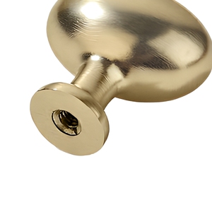 रसोई अलमारियाँ ड्रेसर दराज के लिए ब्रश पीतल सैटिन सोने का अंडाकार - Product Image 6